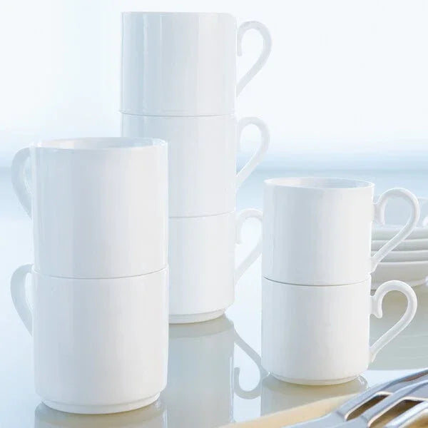 Villeroy & Boch 16-3272-1271 Cup #2, 7-1/2 oz., stackable, premium bone porcelain, Stella Hotel