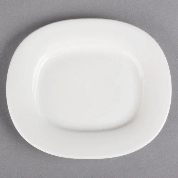 Villeroy & Boch 16-4004-2740 Plate, 6-1/2 in  x 5-3/4 in , oval, premium porcelain, Affinity