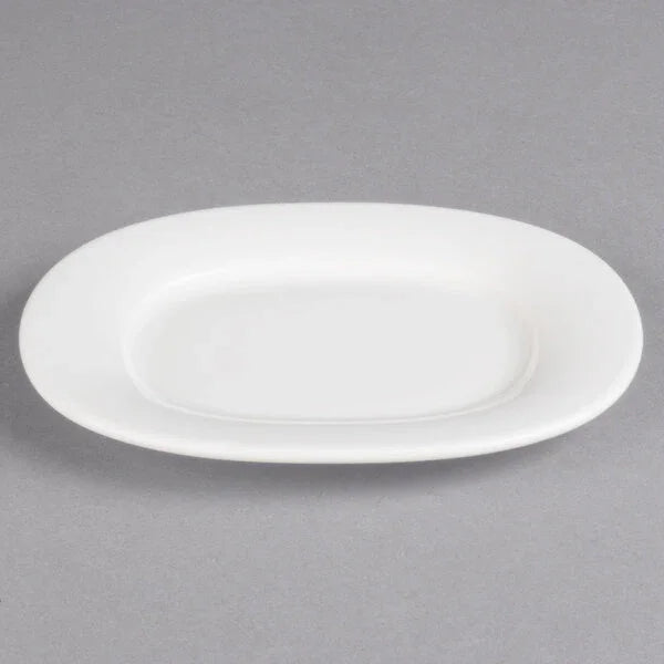 Villeroy & Boch 16-4004-2740 Plate, 6-1/2 in  x 5-3/4 in , oval, premium porcelain, Affinity