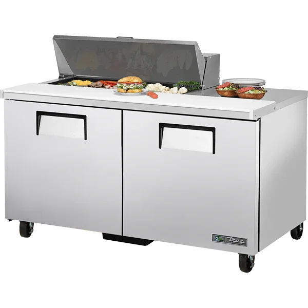 True TSSU-60-10-HC | 60" 2-Door Refrigerated Sandwich / Salad Prep Table  10 Pans