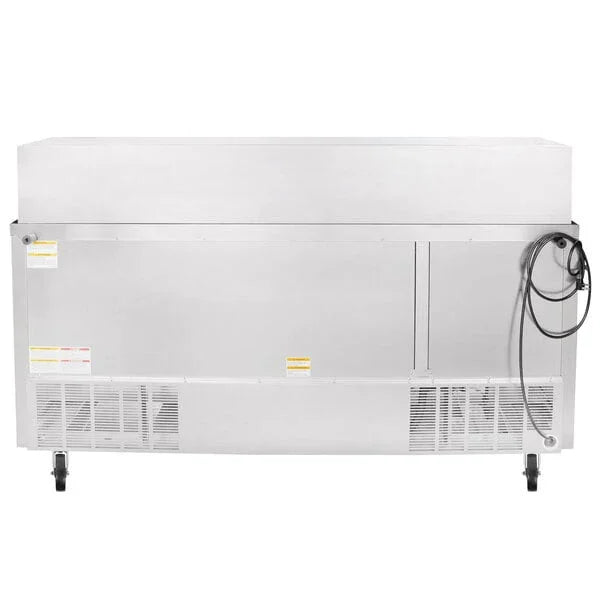 Beverage Air 72" Three Door Mega Top Refrigerated Sandwich Prep Table, 20.02 cu. ft. | SPE72HC-30M