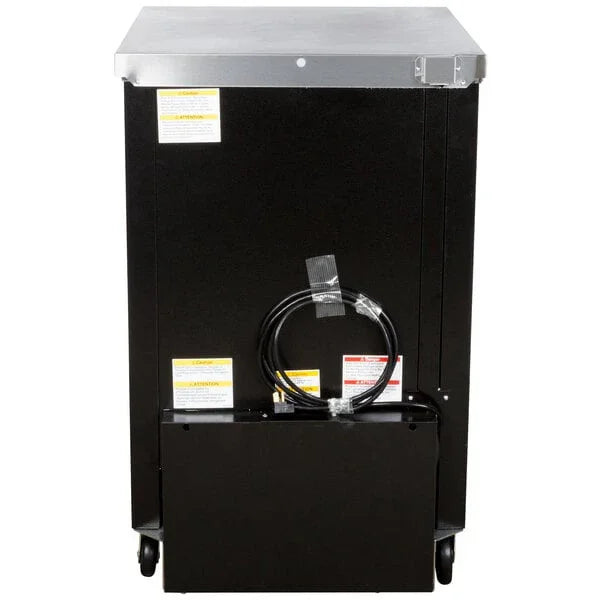 Beverage Air 24" Black Counter Height Glass Door Back Bar Refrigerator, 7.66 cu. ft. | BB24HC-1-G-B