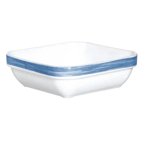 Arcoroc Brushed Blue Jean 8 oz Sqaure Bowl (24/case) | H3612 Dish, 8 oz., 4-1/4 in , square, fully tempered, microwave safe, glass, Arcoroc,