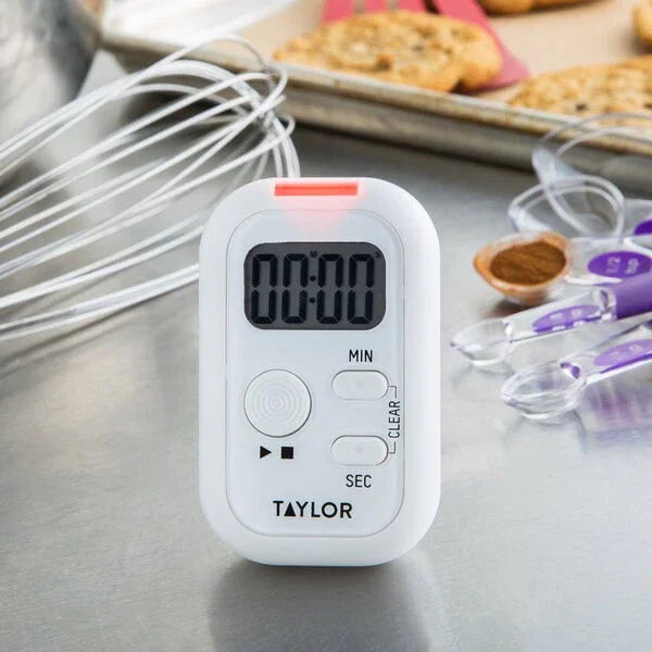 Taylor Digital Kitchen Timer with Sound, Light, and Vibration Alerts | 5879