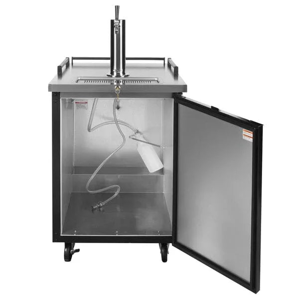 Beverage Air 24"  Draft Beer Cooler with Portable Design and Self-Closing Door, 7.66 cu. ft. | BM23HC-B