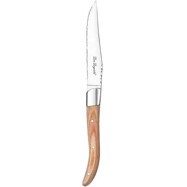 Tableware Cutlery Lou Laguiole 8.7" Louis Steak Knife with Natural Wood Handle (6/Case) | 2520WNB000113