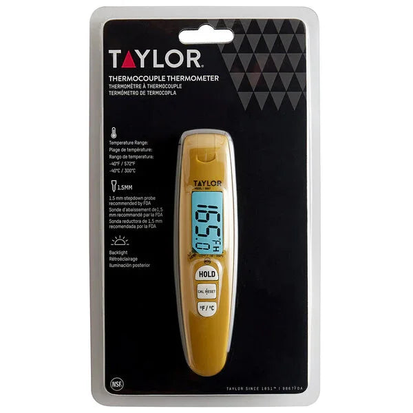 Taylor 4" Digital Folding Thermocouple Thermometer | 9867FDA
