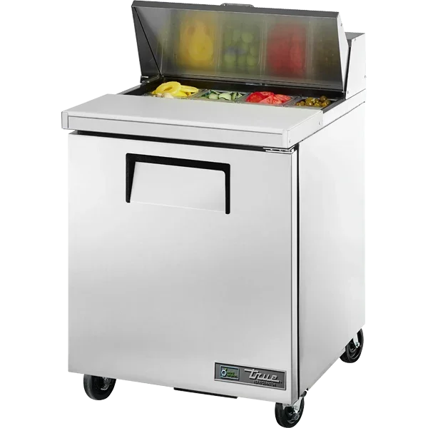 True TSSU-27-08-HC | 27" Sandwich Salad Food Prep Table w/ 8 Pans