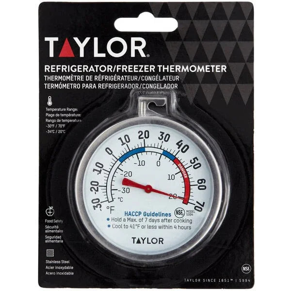 Taylor 3" Dial Refrigerator/Freezer Thermometer | 5994