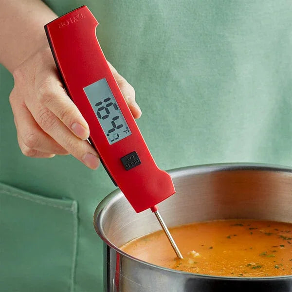 Taylor Digital Folding Thermocouple Thermometer - Red | 5256860