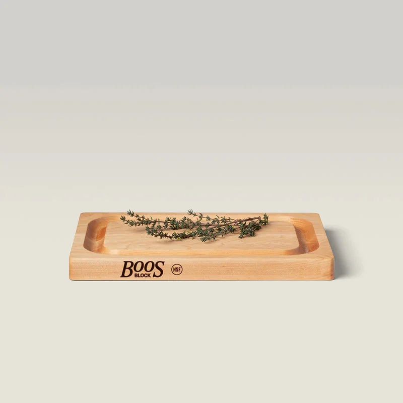 John Boos Chop-N-Slice Maple Cutting Board With Juice Groove & Eased Corners, 12" x 8" x 1" | 209