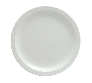 Buffalo F8000000133 Plate, 8-1/4" dia., round, narrow rim, porcelain, bright white, Whiteware Undeco