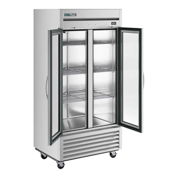 True T-35G-HC~FGD01 | T-Series  40" 2-Glass Door Reach-In Refrigerator  Bottom Mounted  32 cu. ft.
