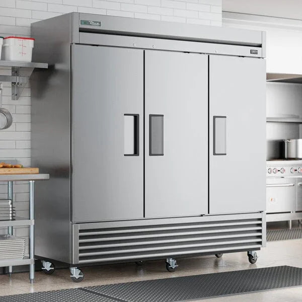 True T-72-HC | T-Series  78" 3-Solid Door Reach-In Refrigerator  Bottom Mounted  65.6 cu. ft.