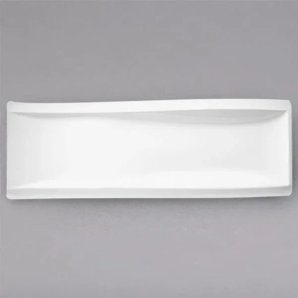 Villeroy & Boch 10-2525-2596 Plate, 16-1/2 in  x 6 in , rectangular, narrow rim, free form, dishwasher & micr