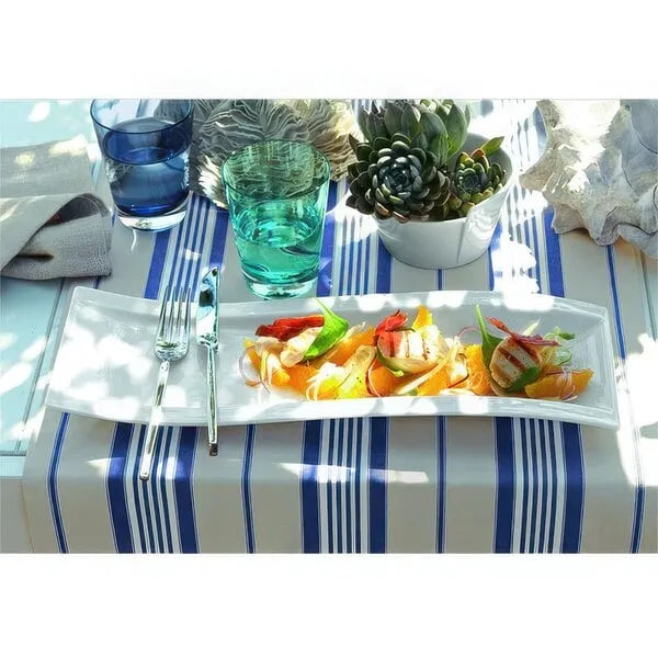 Villeroy & Boch 10-2525-2596 Plate, 16-1/2 in  x 6 in , rectangular, narrow rim, free form, dishwasher & micr