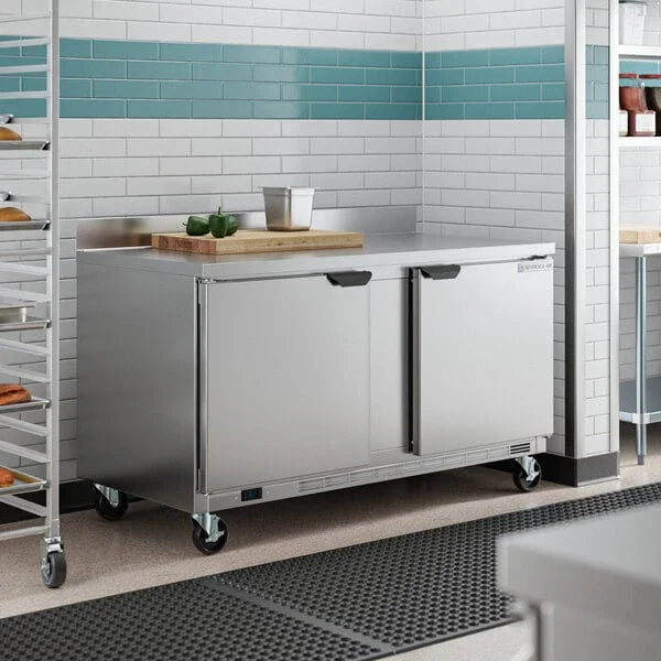 Beverage Air 60" Two Door Worktop Refrigerator, 14.75 cu. ft. | WTR60AHC