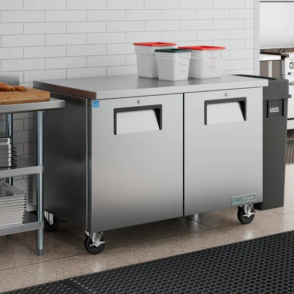 True TUC-48F-HC | 48" 2-Solid Door Undercounter Freezer  14 cu. ft.