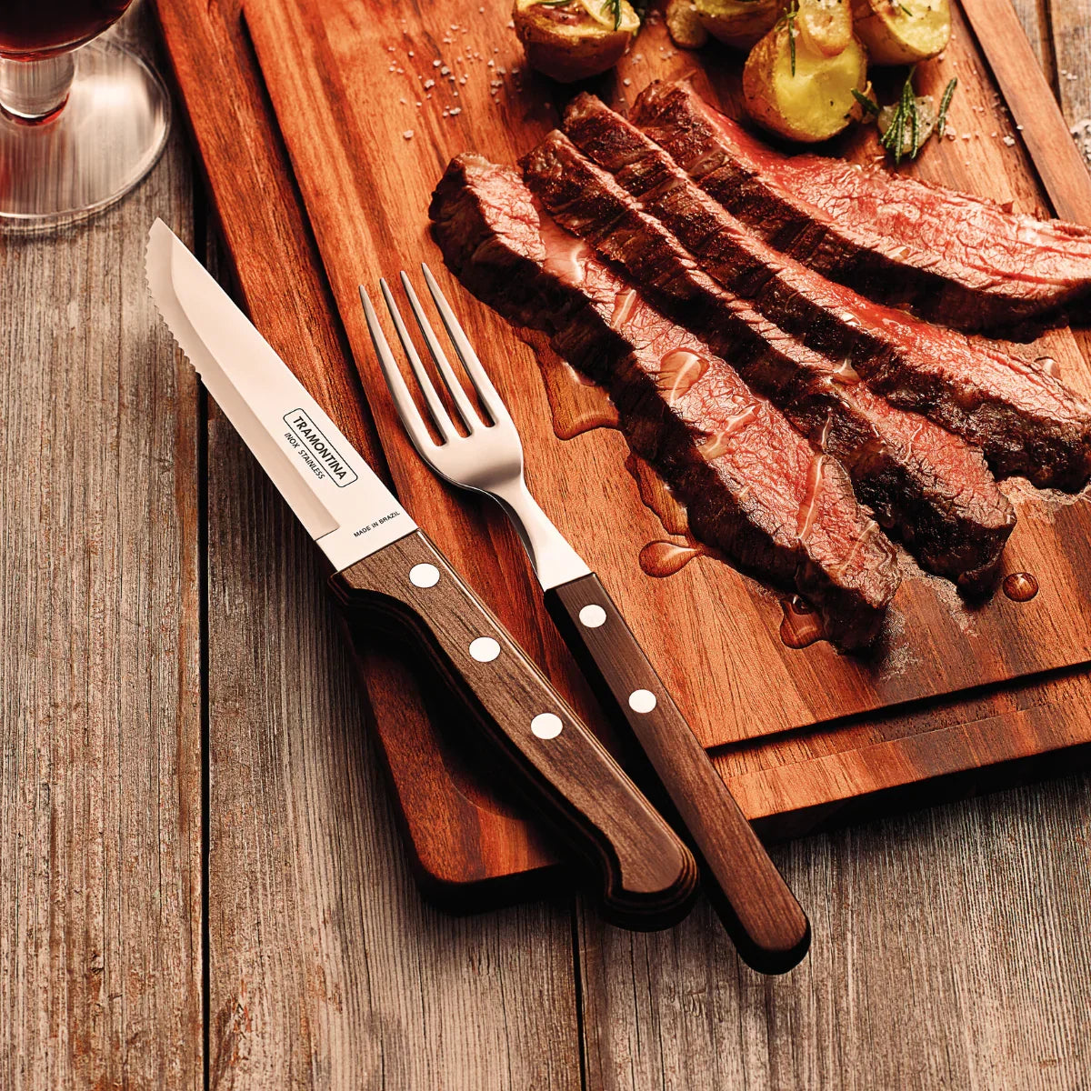 Tramontina Polywood 5" Steak Knife (12/Case) | 21413095