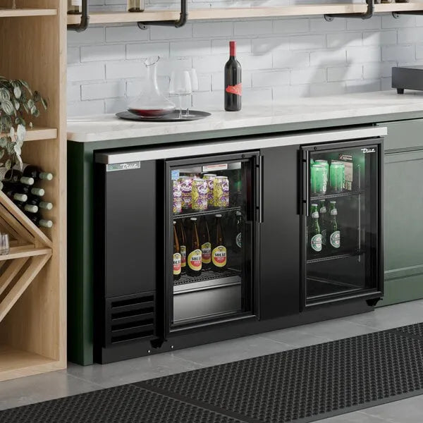 True TBB-3G-HC-LD | 69" 2-Glass Door Cooler  24.4 cu. ft.