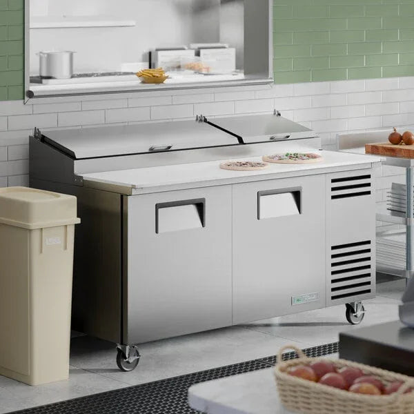 True TPP-AT-67-HC | 67" Solid Door Refrigerated Pizza Prep Table