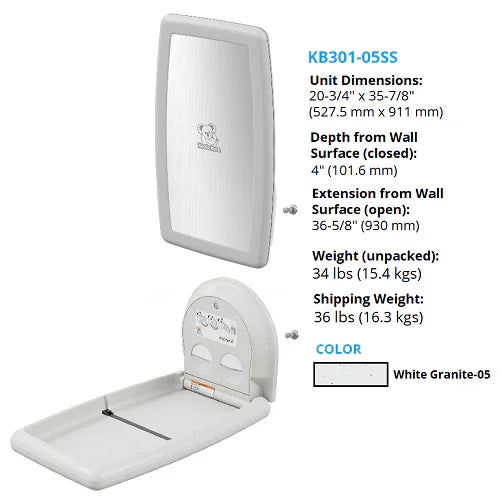 Koala Kare KB301-05SS Baby Changing Station