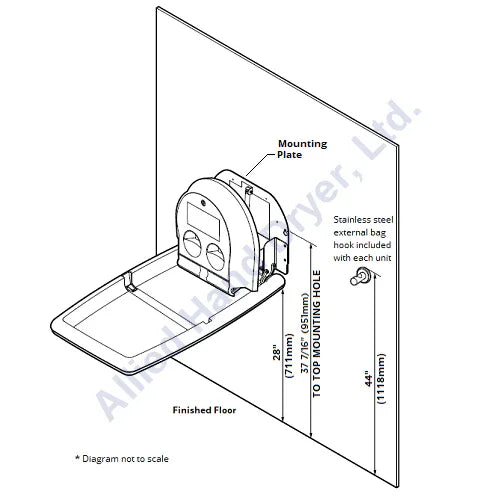 Koala Kare KB301-05SS Baby Changing Station
