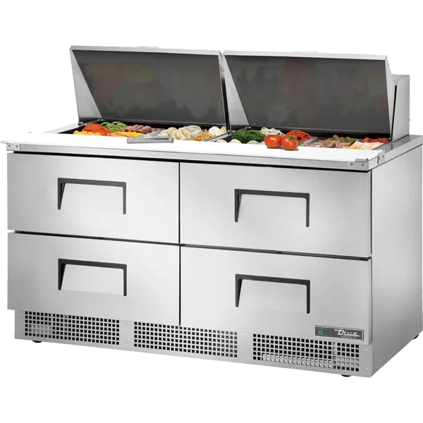 True TFP-64-24M-D-4 | 64" 4-Drawer Refrigerated Food Prep Unit  24 Pans  24 cu. ft.