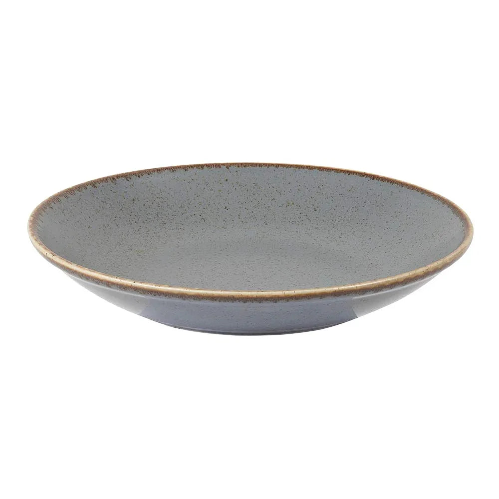 Porland Seasons 10" Dark Grey Round Deep Plate (6/Case) | 04ALM002452