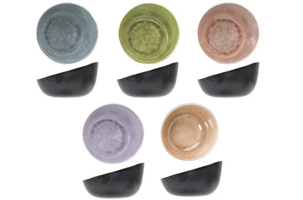 Cosy & Trendy Streetfood Go 15 oz Stacking Melamine Bowl, 5 Assorted Colours 6.2" D x 1.9" H (6 Each/Set) (30 Plates)| 5321016