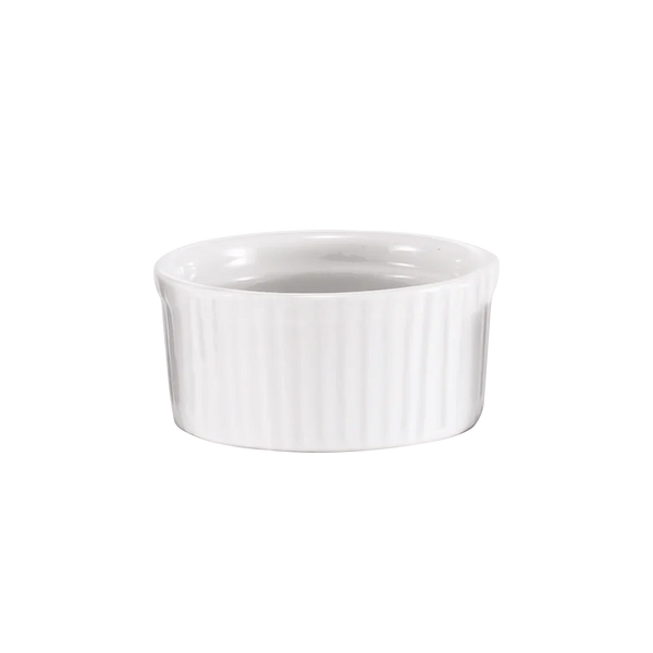 Browne 3 oz White Ribbed Ramekin | 564024W