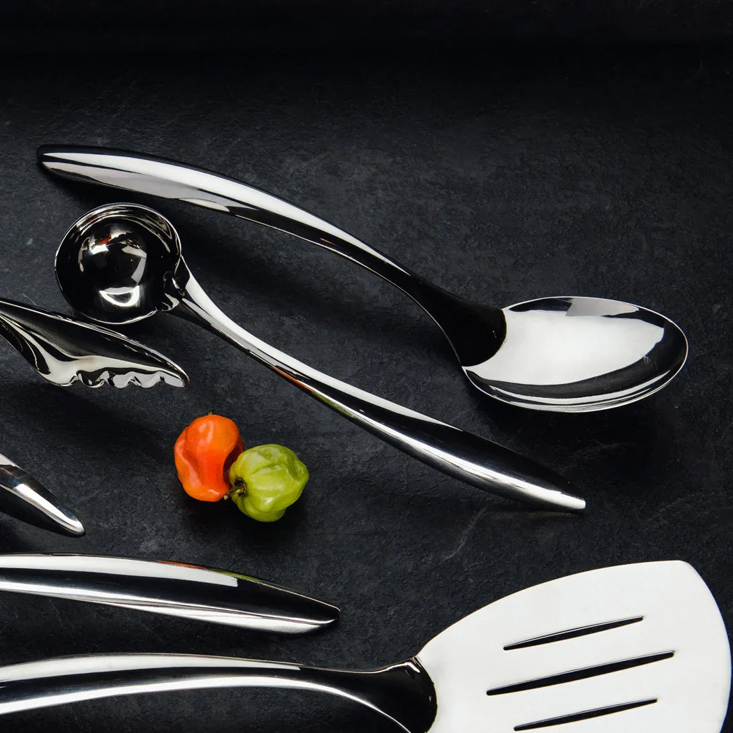 Browne Eclipse 10" Satin Finish Solid Serving Spoon | 573280