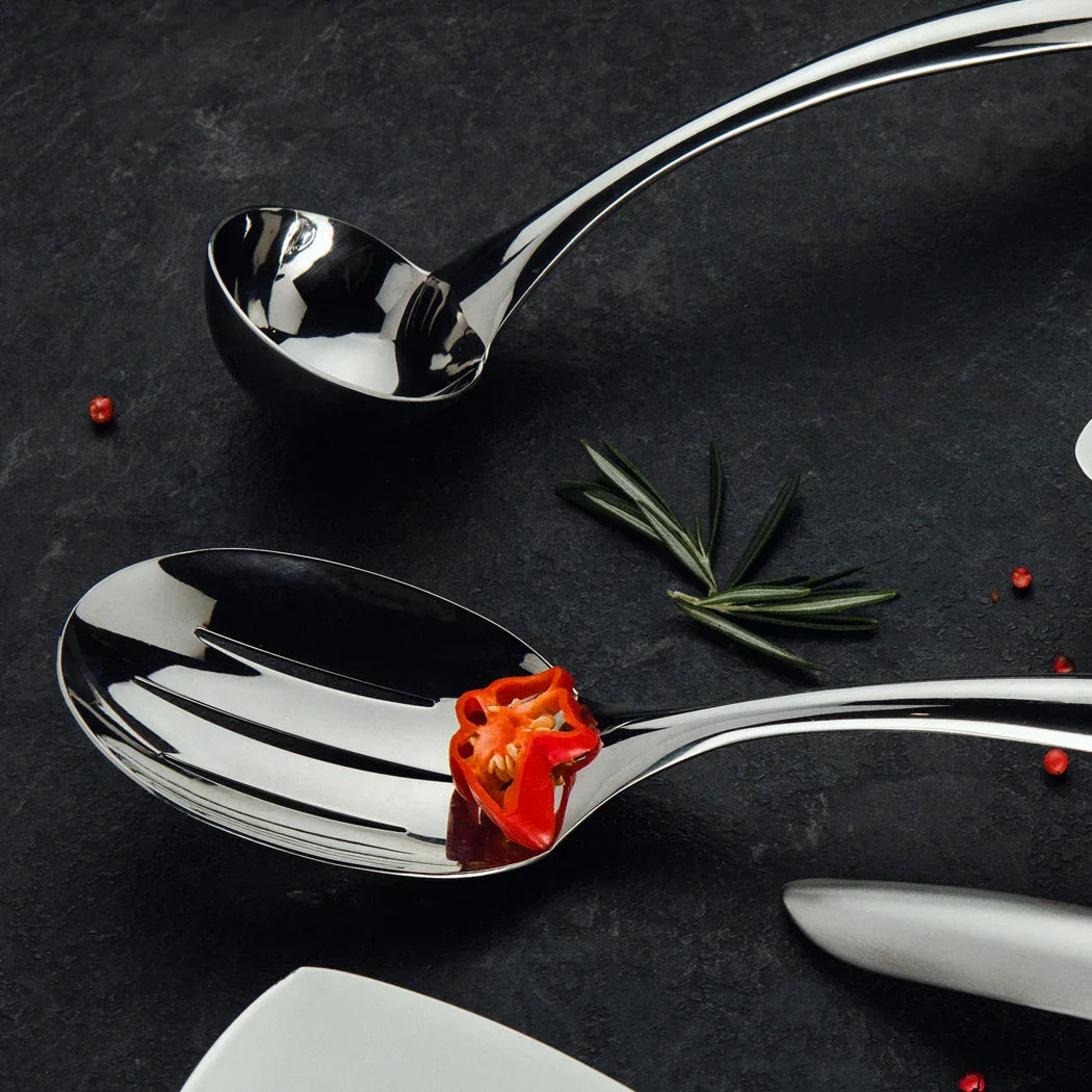 Browne Eclipse 10" Satin finish Slotted Serving Spoon | 573281