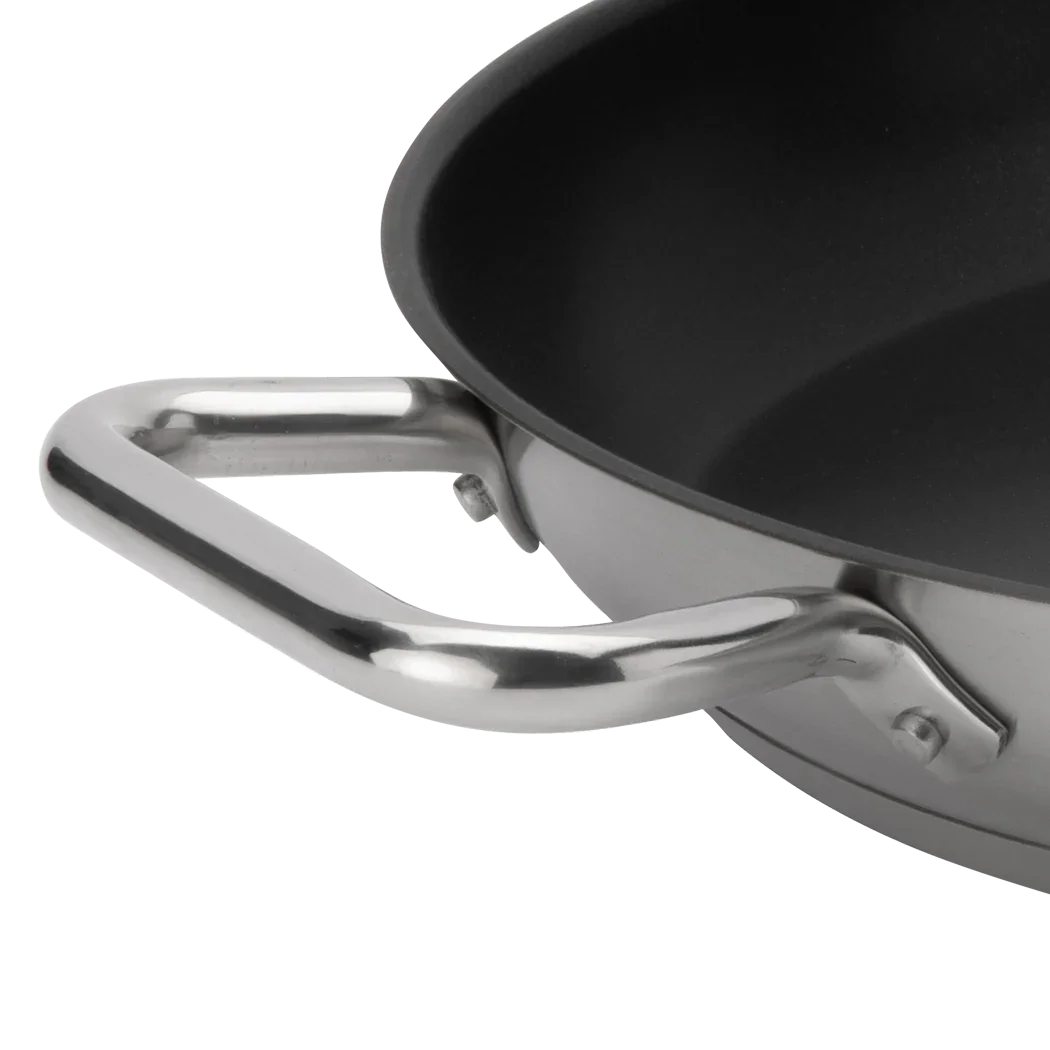 Browne Elements 14" Stainless Steel Non-Stck Teflon Select Fry Pan w/ Helper Handle | 5734064