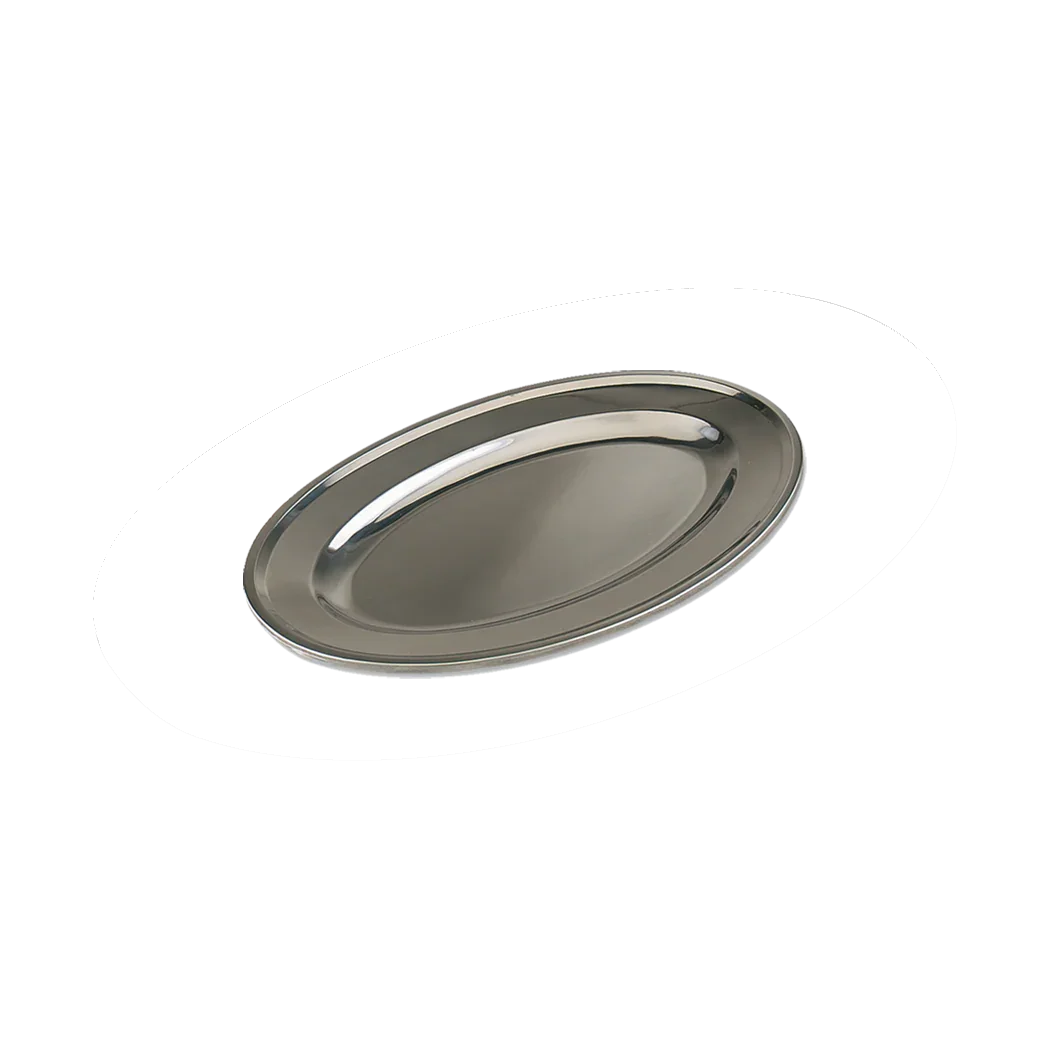 Browne 10" x 7.3" Stainless Steel Oval Platter | 574180