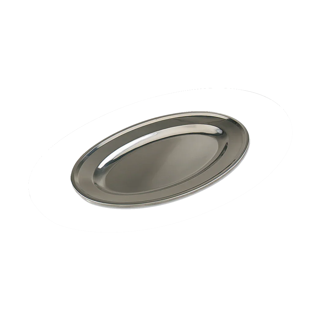 Browne 11.5" x 8.5" Stainless Steel Oval Platter | 574181