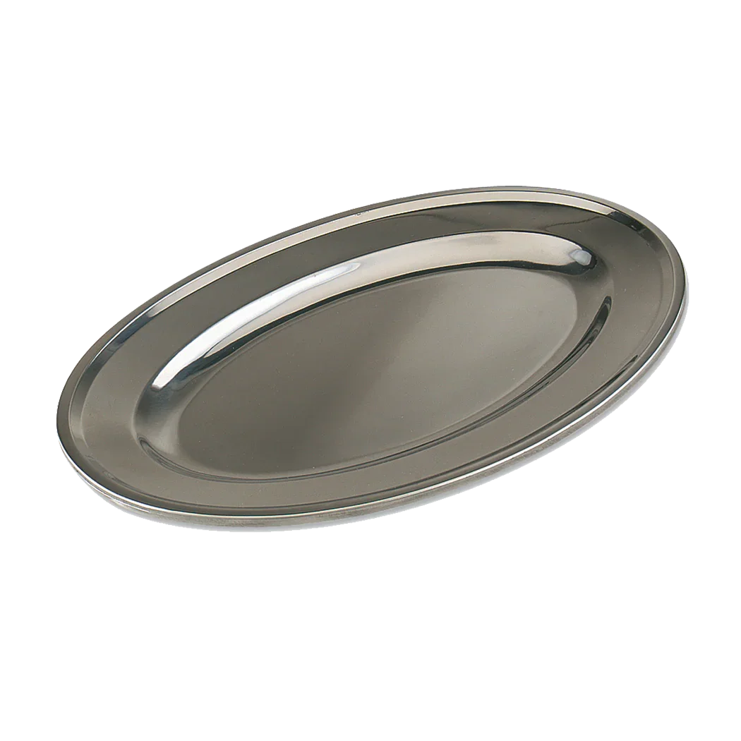 Browne 19.75" x 15.6" Stainless Steel Oval Platter | 574185