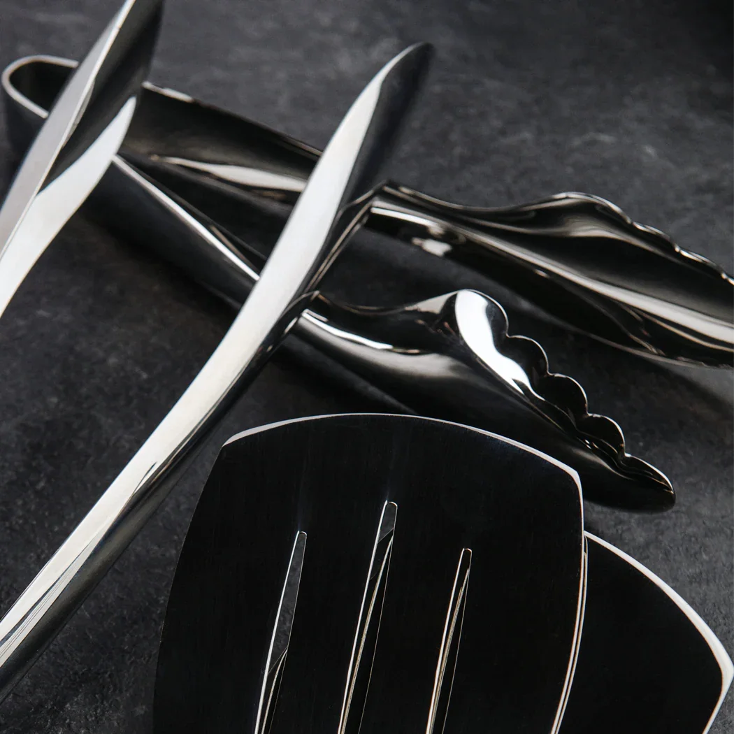 Browne Eclipse 9" Mirror Finish Offset Tongs | 57567