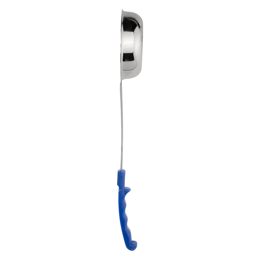 Browne 8 oz Solid Food Portioner - Blue Handle | 5757480