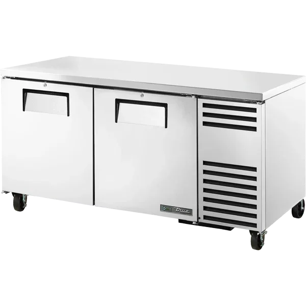 True TUC-67F-HC | 67" 2-Solid Door Deep Undercounter Freezer  20.6