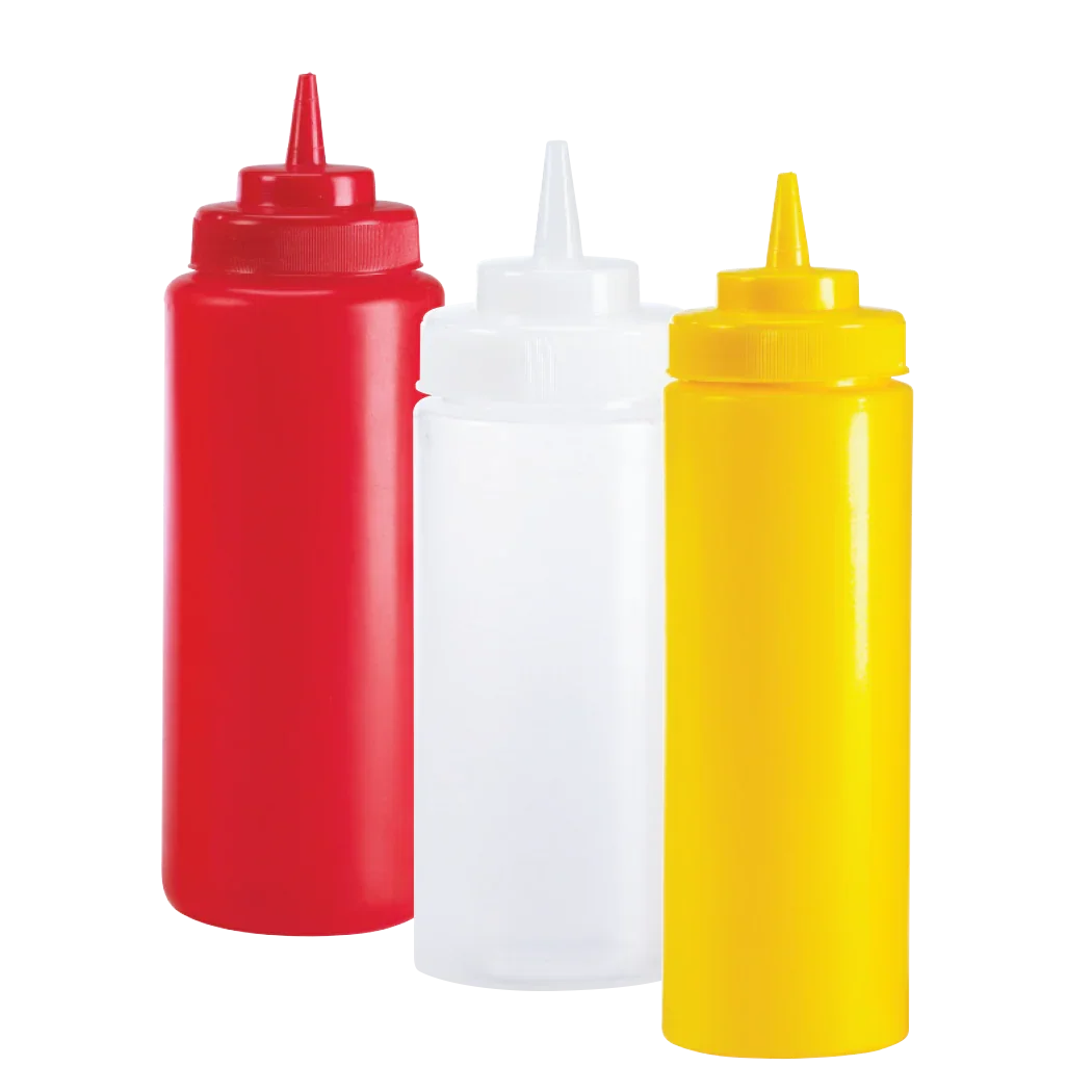 Browne 16 oz Yellow Wide Mouth Squeeze Bottle | 57801617