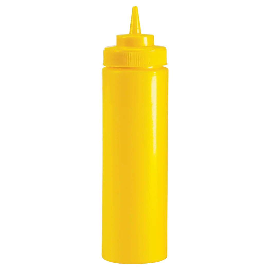 Browne 32 oz Yellow Wide Mouth Squeeze Bottle - Set of 6 | 57803317
