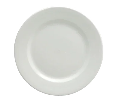 Buffalo F8010000132 Plate, 8-1/8" dia., round, rolled edge, porcelain, bright white, Whiteware Undec