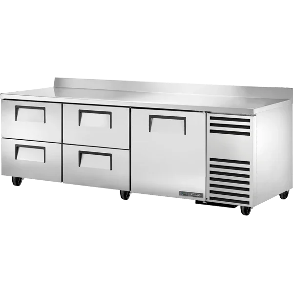 True TWT-93D-4-HC | 93" 1-Solid Door 4-Drawer Deep Work Top Refrigerator | 35.2 cu. ft.