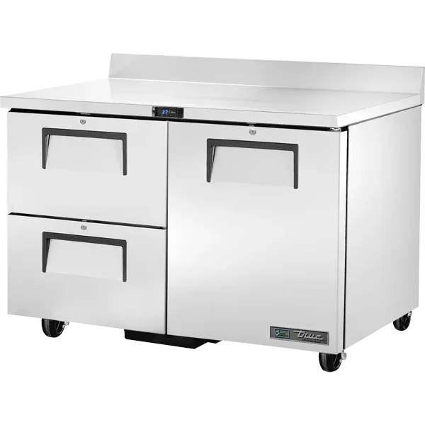 True TWT-48D-2-HC | 48" Work Top Refrigerator  1-Solid Door 2-Drawer  14 cu. ft.