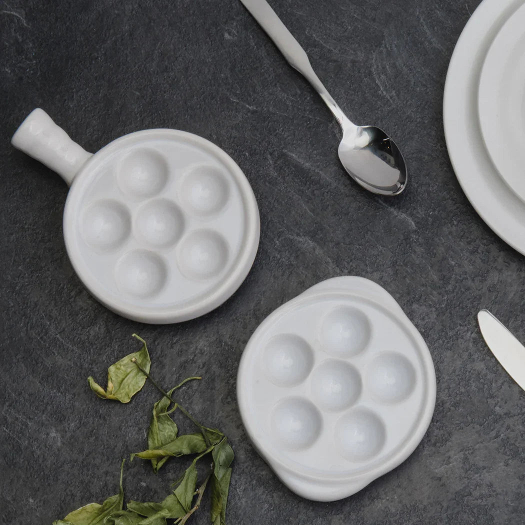 Browne 6-hole Escargot Plate - White | 744041