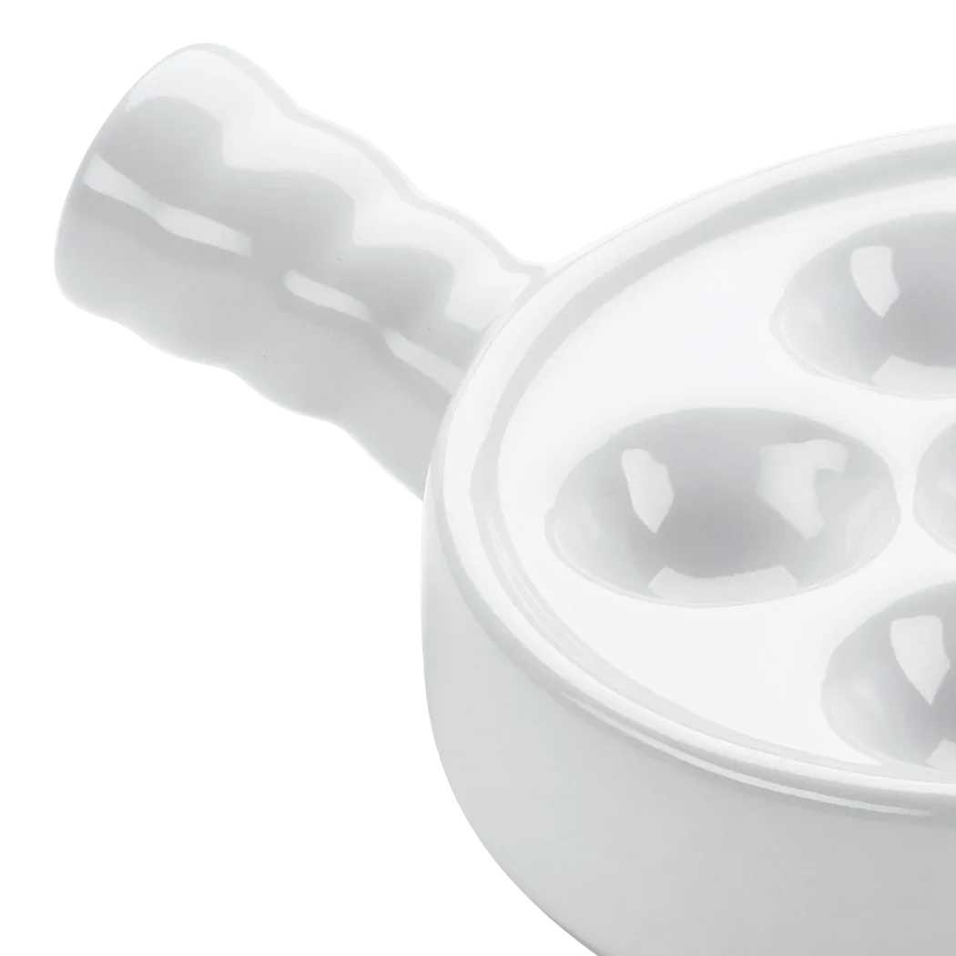 Browne 6-hole Escargot Plate w/ Handle - White | 744042