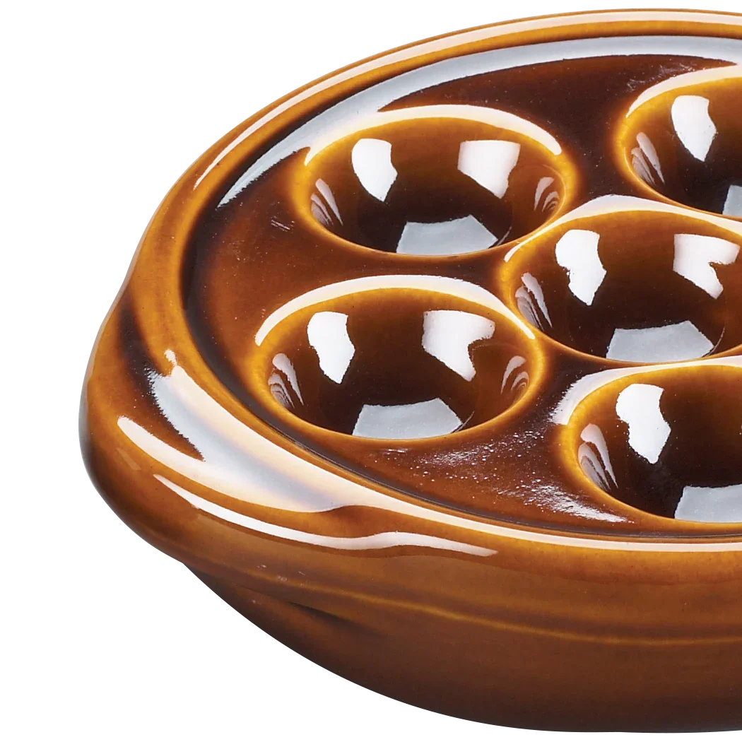 Browne 6-hole Escargot Plate - Brown | 744046