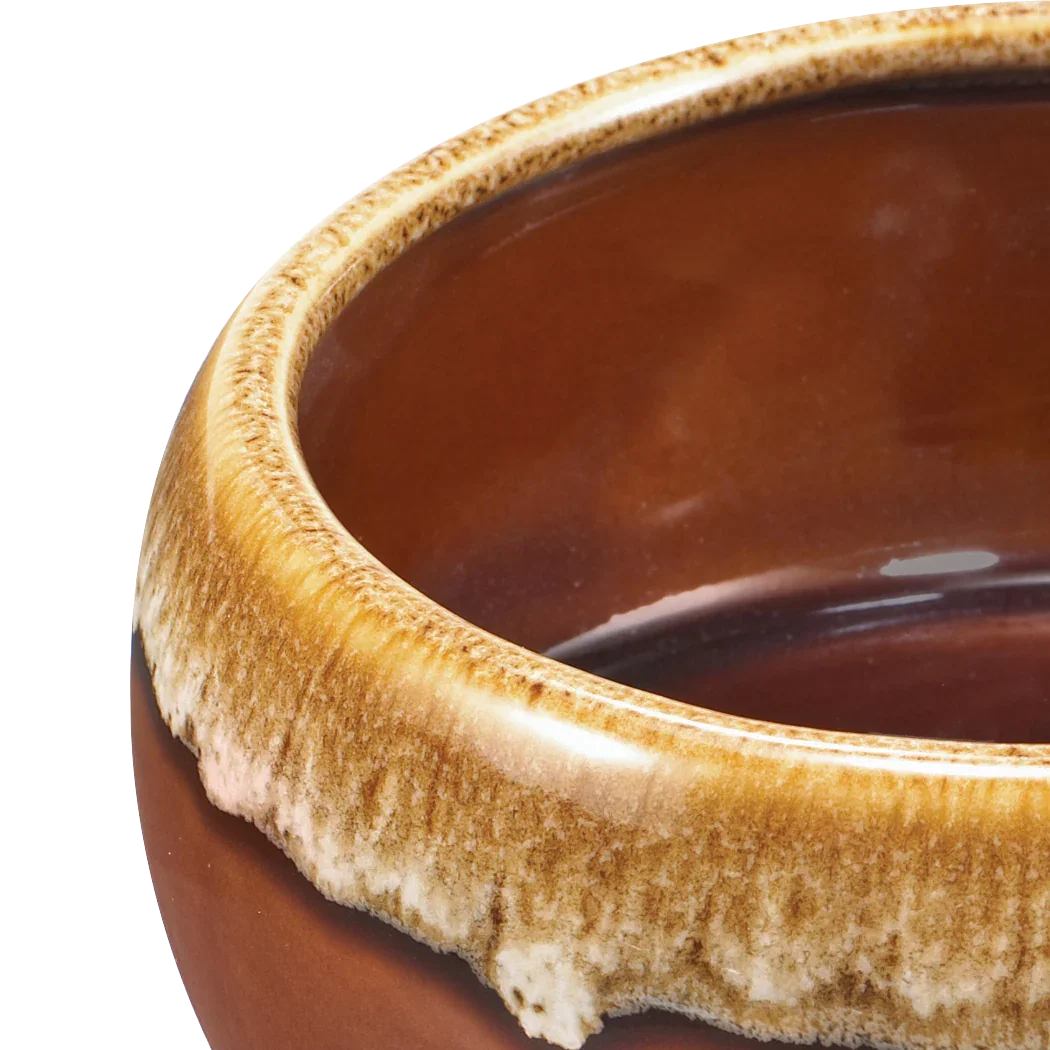 Browne 16 oz Brown Onion Soup Bowl w/ Handle | 744053BR