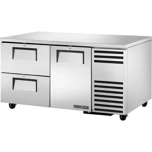 True TUC-60-32D-2-HC | 60" 1-Solid Door 2-Drawer Refrigerator  17.8 cu. ft.